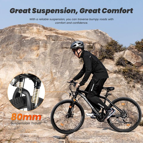 Touroll U1 26-Zoll-Offroad-Reifen-Elektrofahrrad 250-W-Motor, 36 V 13 Ah Touroll U1 26-Zoll-Offroad-Reifen-Elektrofahrrad 250-W-Motor, 36 V 13 Ah